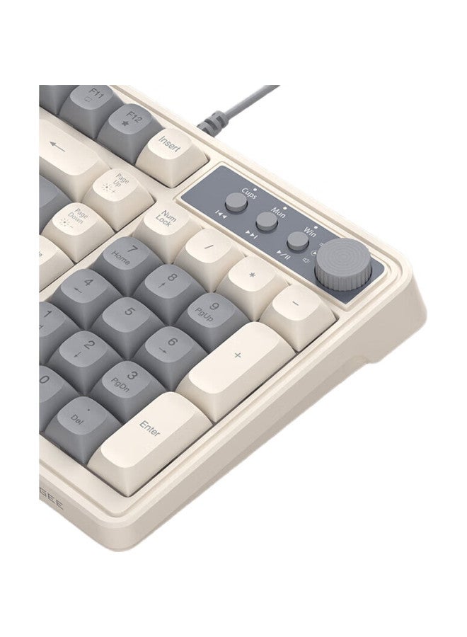 Magegee Gk980 Gaming And Office Keyboard And Mouse Set, 98-Key Mechanical Feel Keyboard, Rgb Backlit Assembly Mixed Keyboard, Desktop And Laptop Keyboard And Mouse, Beige-Gray - Image 1