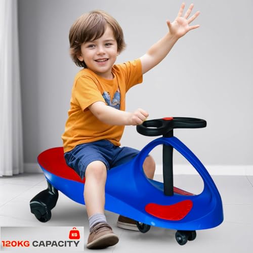 Brunte Mama Swing Car/Magic Car Ride-On Toy Car for Kids (Blue, 1-12 Year Old) Blue Color, Panda Car (No Light, No Sound, Simplified Premium Design Strong & Durable Toys) - Image 2