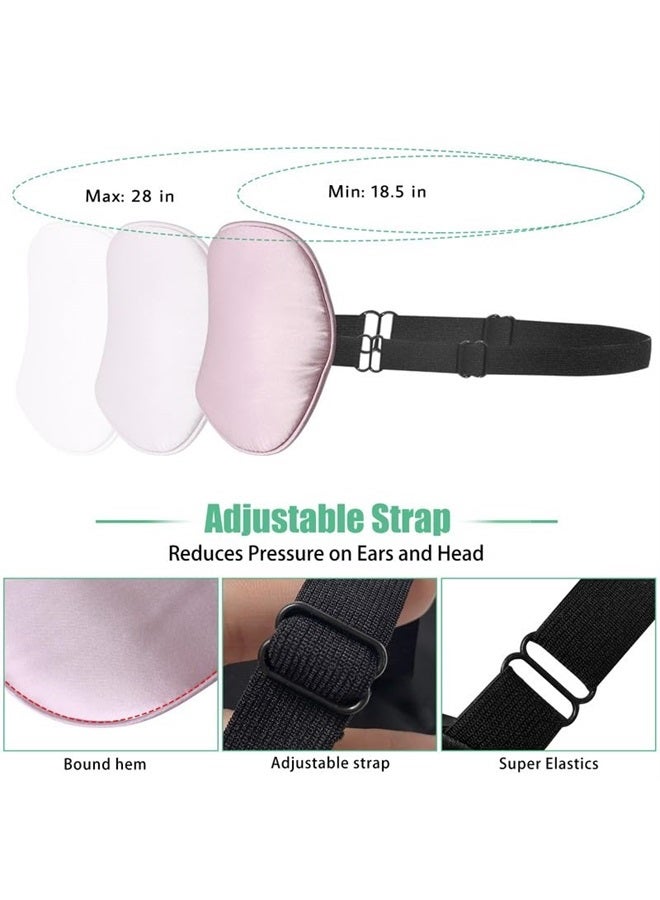 BeeVines Sleep Mask, 2 Pack 100% Real Natural Pure Silk Eye Mask with Adjustable Strap for Sleeping Blocks Light Reduces Puffy Eyes Gifts - Image 5