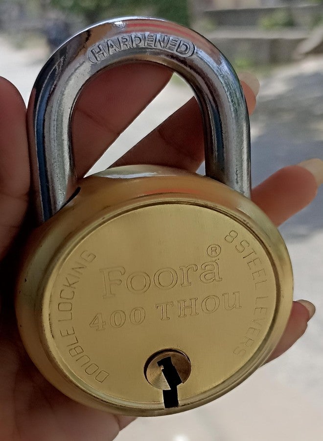 Foora قفل فورا ثاو 400 شديد التحمل مقاس 65 مم مع 5 مفاتيح - قفل ومفاتيح للمنزل، قفل البوابة، قفل الباب، قفل المصراع - Image 5