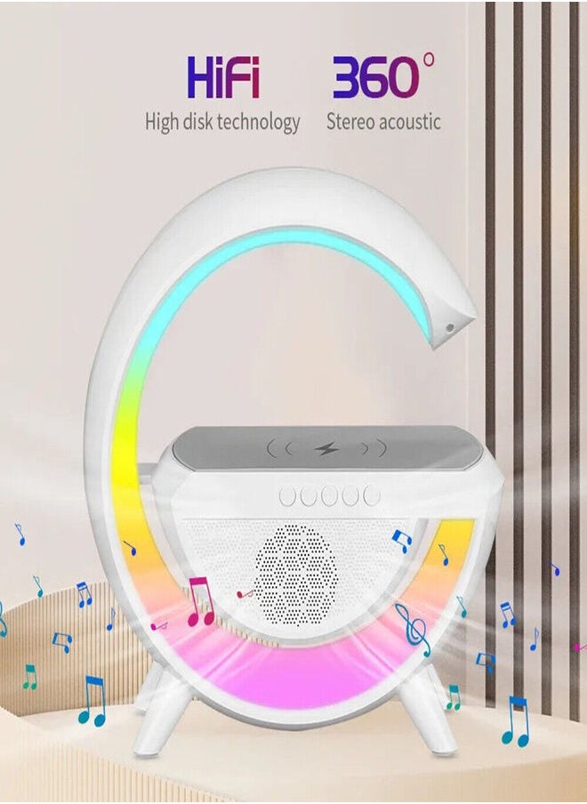 Generic - G Shape Atmosphere Lamp Wireless Charger Led Desk Lamp Bluetooth Speaker RGB Night Light - Image 1