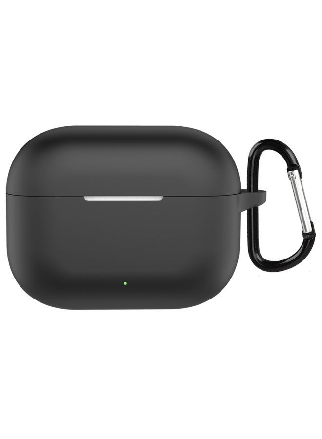 سجيت غطاء حماية ناعم من السيليكون لسماعات Huawei FreeBuds SE 4 ‏ANC مع سلسلة مفاتيح ‏(أسود) - Image 1