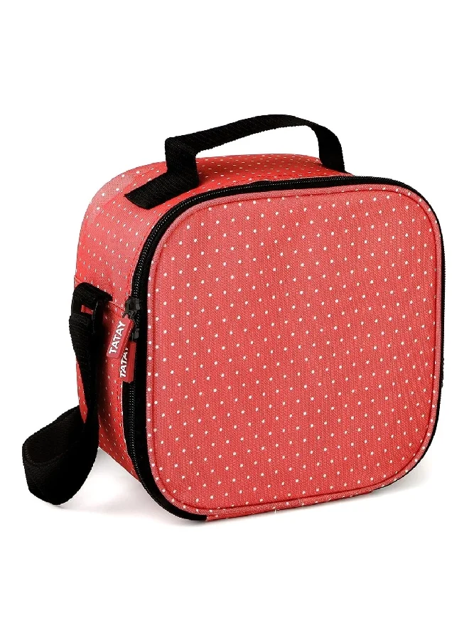 TATAY 5-Piece Microwave and Dishwasher Safe Urban Dots Lunch Box Set Red 3 L 1167507