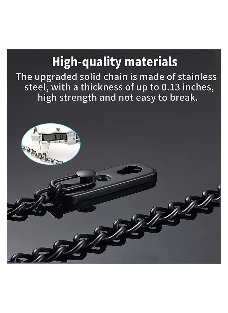 Generic Stainless Steel Chain Door Guard with Spring Anti-Theft Press Lock, Punch Free Door Chain Lock, Bedroom Home Apartment Hotel Security Door Sliding Safety Chain Lock Stainless Steel Easy Installation  - Image 4