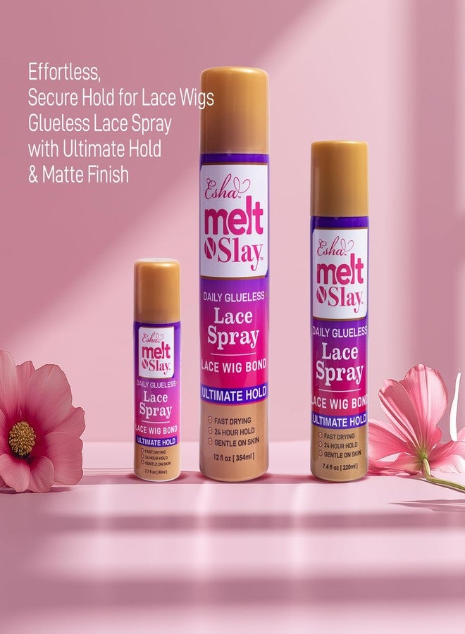 Esha MELT N SLAY Glueless Lace Spray - Ultimate Hold, Sweat & Water Resistant, Long-Lasting Secure Grip for Lace Wigs, Invisible Matte Finish & Edge Protection (80ML) - Image 3