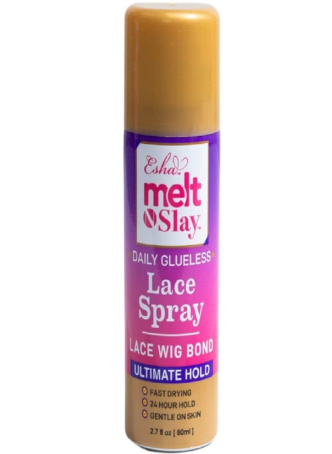 Esha MELT N SLAY Glueless Lace Spray - Ultimate Hold, Sweat & Water Resistant, Long-Lasting Secure Grip for Lace Wigs, Invisible Matte Finish & Edge Protection (80ML) - Image 1