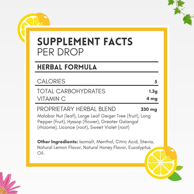 HERBION Naturals Cough Drops Sugar Free with Stevia Dietary Supplement Soothes Cough for Adults  Children Over 6 Years 25 Count Honey Lemon Pack of 1 - Image 5