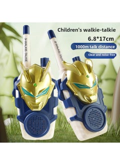 Ultraman Super Marvel Hero Boy Mask Interphone Toy Outdoor Parent-Child Emotional Interaction-Color:Pair Of Golden Ultraman Zero Walkie Talkies-Specifications:Bag [battery Provided]