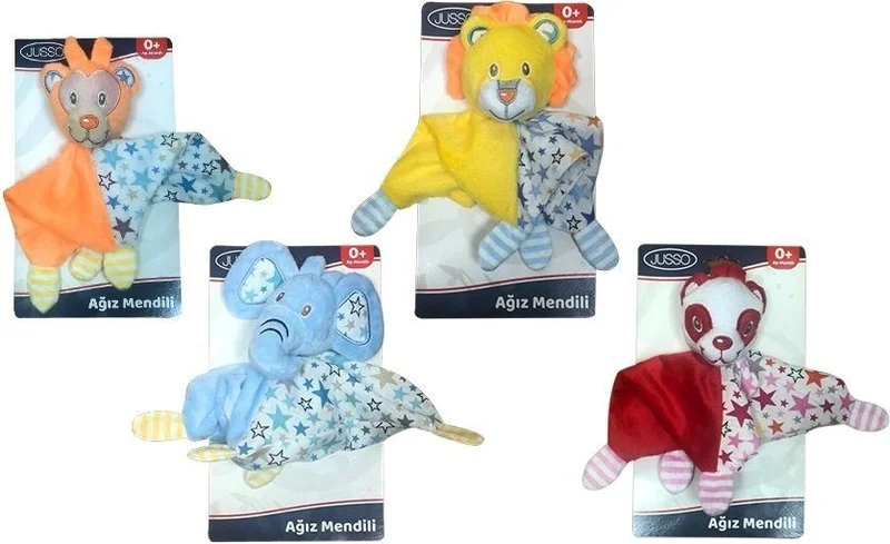 جوسو Toys Plush Mouth Wipe - Orange Monkey