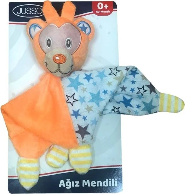 جوسو Toys Plush Mouth Wipe - Orange Monkey