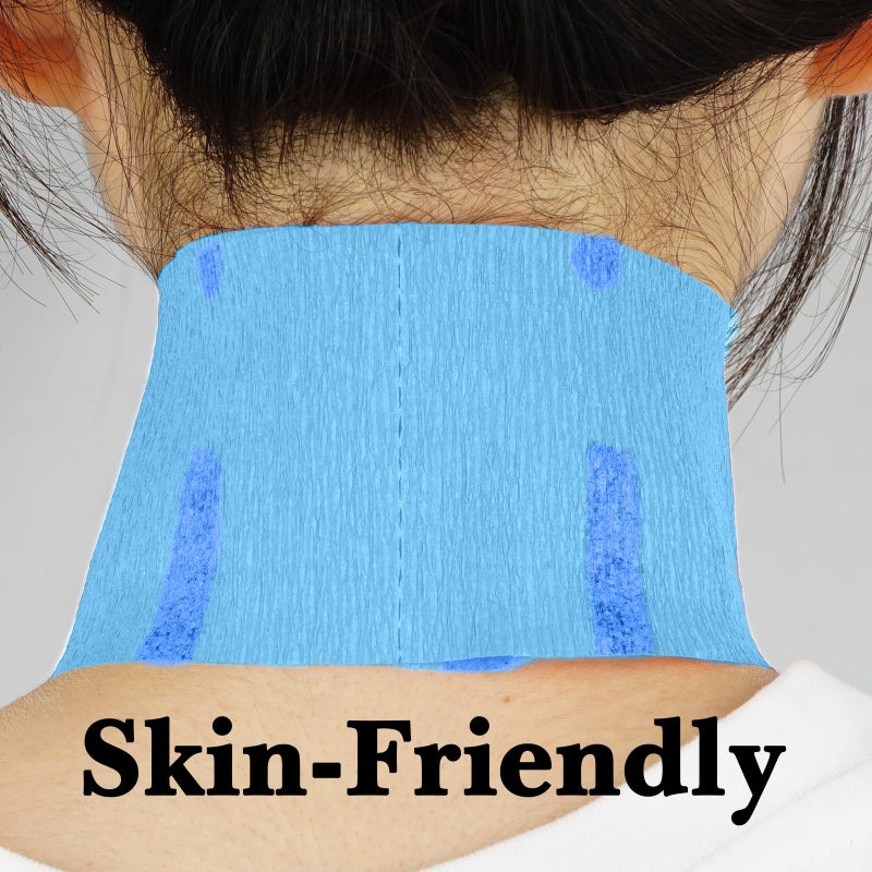 Hair cutting and neck protection scarf, disposable scarf paper  blue  100PC - Image 5