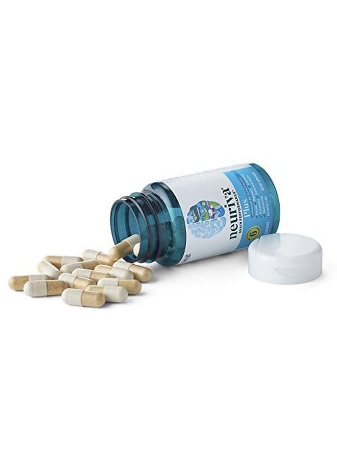 NEURIVA - NEURIVA Nootropic Brain Support Supplement Plus Capsules (30ct Bottle) Phosphatidylserine, B6, B12, Folic Acid - Supports Focus, Memory, Learning, Accuracy, Concentration & Reasoning (Pack of 2) - Image 1