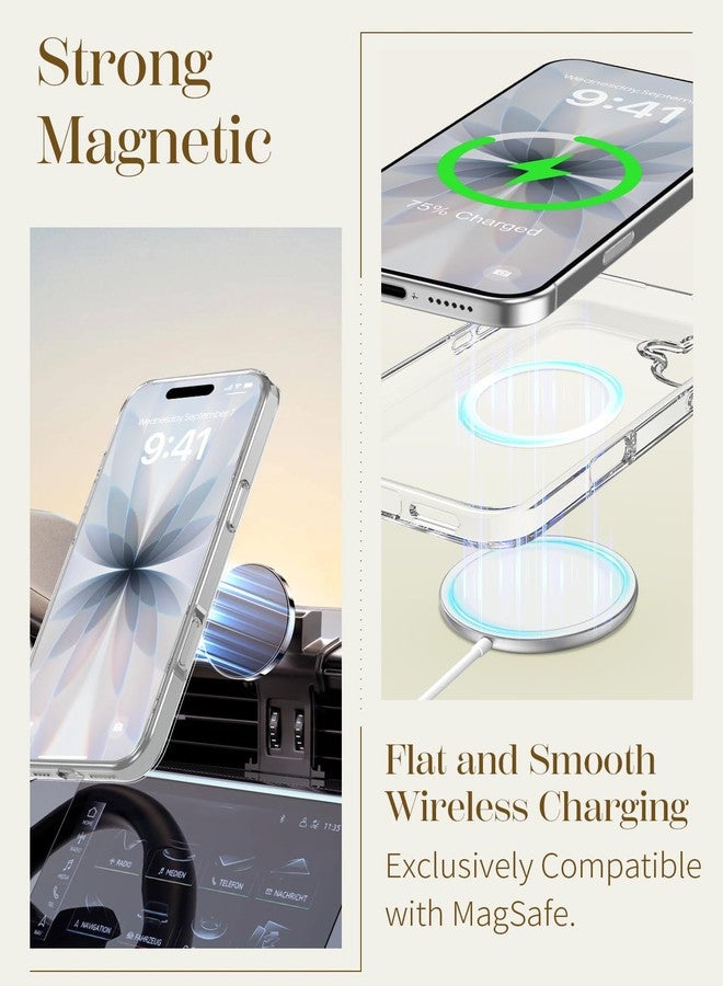 Loheckle for iPhone 17 Case - Compatible with MagSafe Stand Women Girls Cute Clear Girly Aesthetic Kawaii Unique Design Soft TPU Protection Built-in Stand Cover for iPhone 17, Purple Flower - Image 3