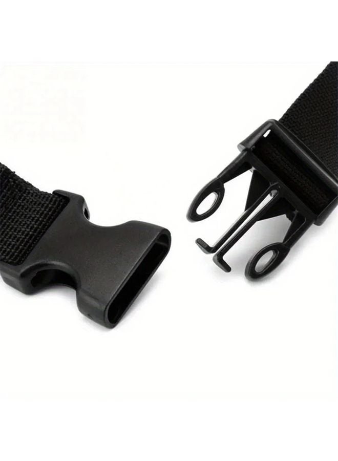 4pcs Black Nylon Cargo Straps With Metal Buckles Heavy Duty Motorcycle Bag Binders - Image 4