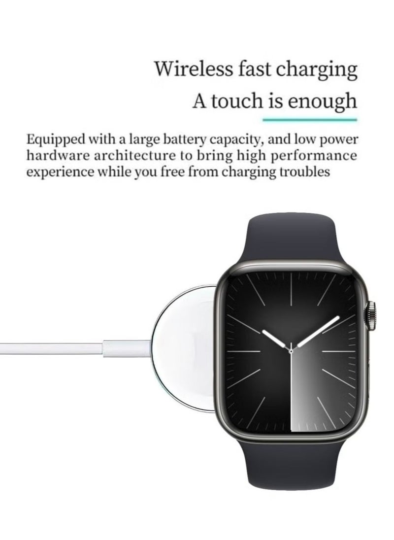 JAJEEK "Mini 36MM Smart Watch for Ladies & Girls – Includes 2 Pairs of Straps & Wireless Charger, Sleek Black Design" - Image 5