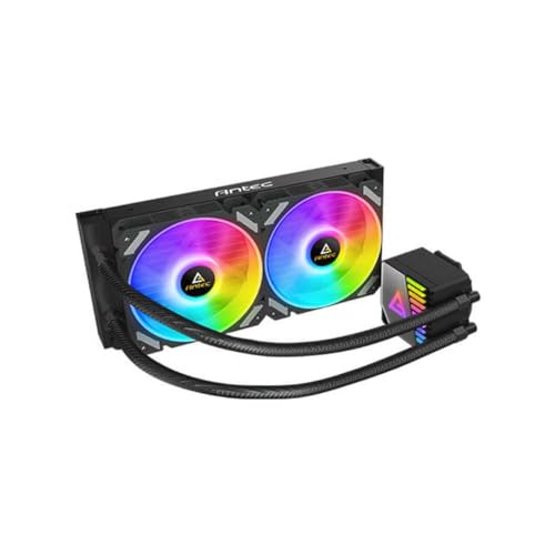 Antec Symphony 240 ARGB Black Liquid Cooler For CPU With Chromatic ARGB Lighting Pump Head, Compatible With Intel LGA 1200/1700 AMD AM4/AM5 And More Sockets, 240mm Closed Loop AIO Water Cooling System - Image 2