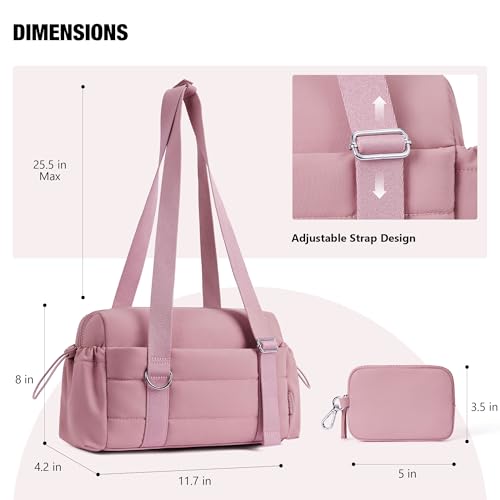 ROULENS Small Gym Bag for Women 2 Set Mini Gym Duffle Bag with Wet Compartment and Coin Wallet, Gym Tote Bag for Workout/Sport/Travel - Image 5