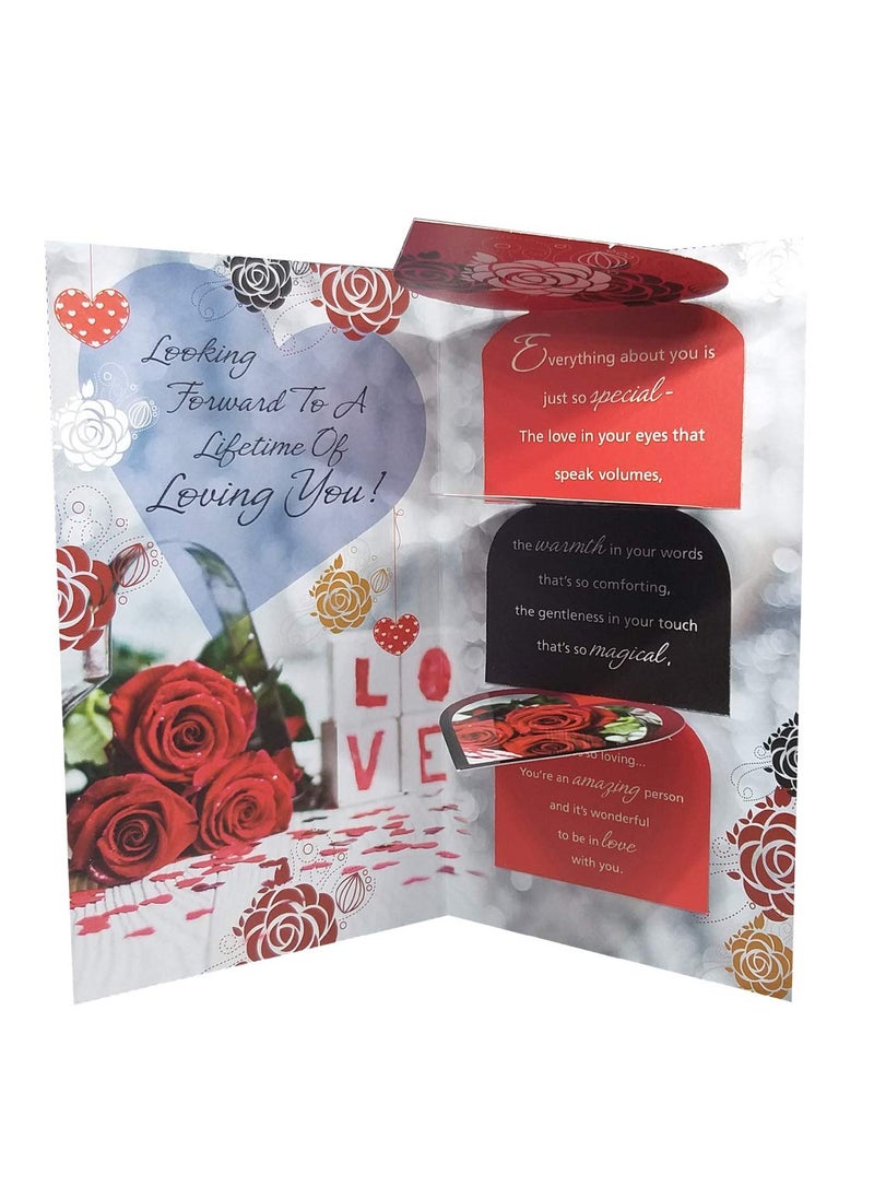 Saugat Traders Saugat Traders Gift- Love Greeting Card, Message Bottle & Artificial Red Rose for Girlfriend-Wife-Girls  - Image 3