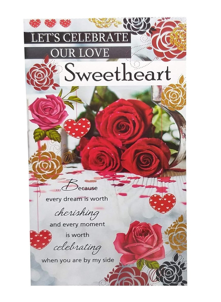 Saugat Traders Saugat Traders Gift- Love Greeting Card, Message Bottle & Artificial Red Rose for Girlfriend-Wife-Girls  - Image 2