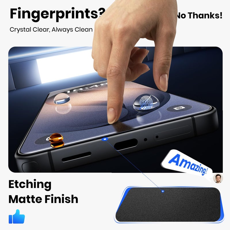 WSKEN Matte Privacy Screen Protector for Samsung Galaxy S26 Ultra - [Anti-Glare & Anti-Fingerprint] [24Â° Anti Spy] [Smooth as Silk] 9H+ Tempered Glass With Auto Fit Box Zero Bubble,2 Pack - Image 3