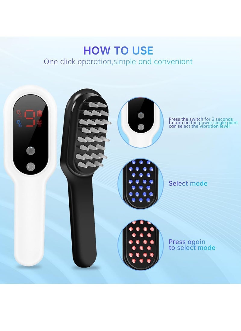 SYOSI - Electric Massager Comb Cordless Scalp and Portable Rechargeable Head Scrubber with 9 Vibration Modes Waterproof Handheld Massage Brush Soft Rubber Effective in Stress Relax - Image 1