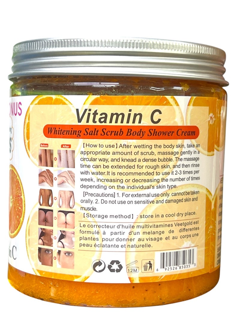 فيت جولد مقشر الجسم بملح التبييض الفائق بفيتامين C 500 جم - Image 2