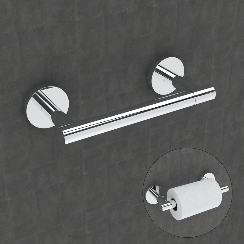 RARXTR Toilet Paper Holder Chrome SUS304 Stainless Steel Double Post Pivoting Polish Chrome Toilet Paper Roll Holder Wall Mounted Toilet Tissue Holder for Commercial Bathroom RV  Polished  2 Pack - Image 2