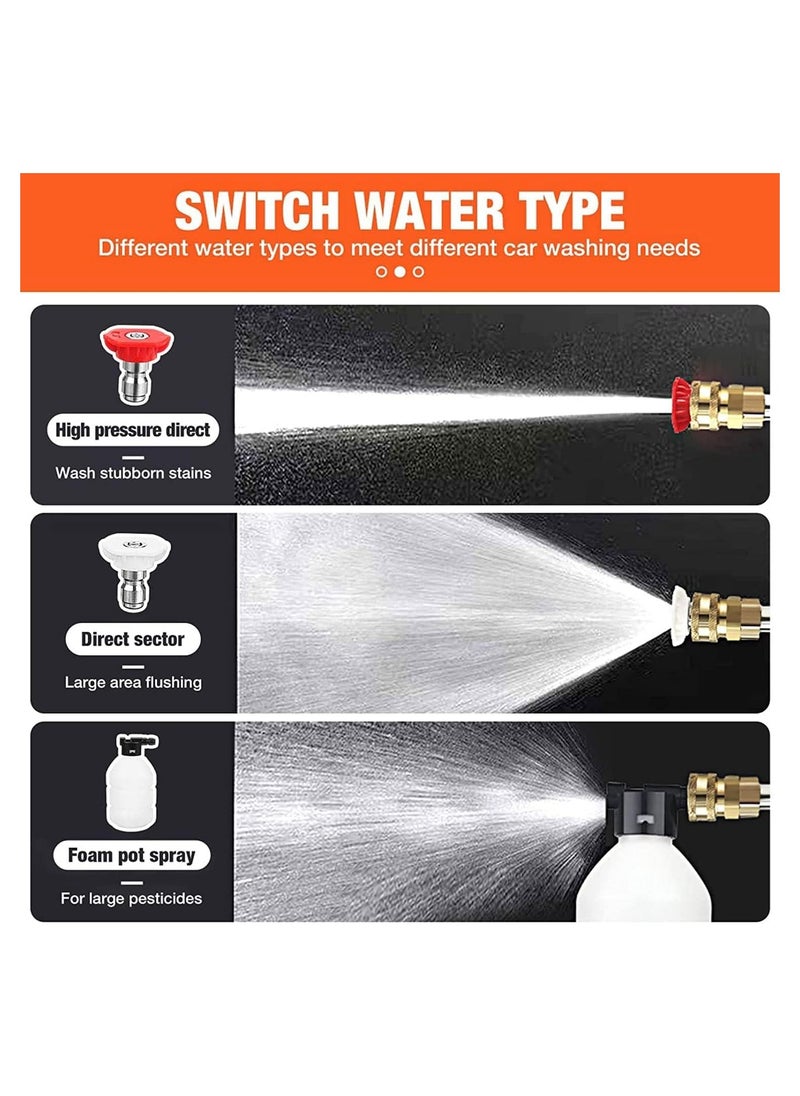 SCIENISH - 24V Cordless Portable Electric High-Pressure Cleaning Machine 200W Handheld Car Cleaning Device Black - Image 1