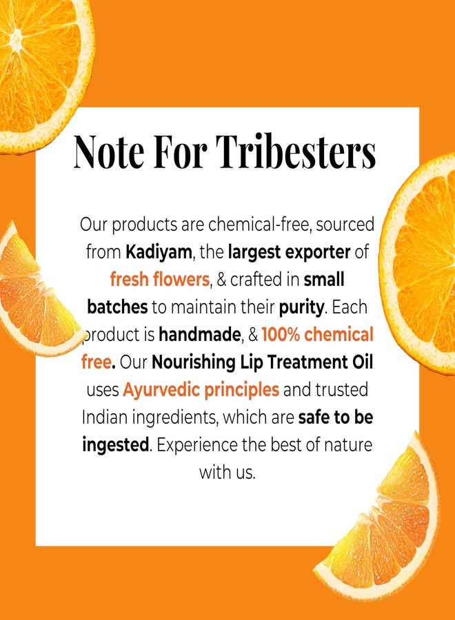 The Tribe Concepts Nourishing Lip Treatment Oil with Rose Petals, Liquorice, Orange Peel for Pigmented Lips, Lip Oil for Women & Men, for Dark, Pigmented, Dull, Dry & Chapped Lips, 8 ml - Image 4