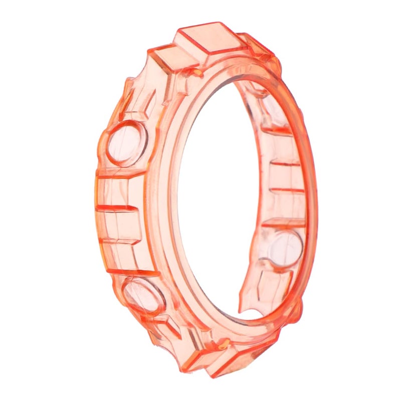 Orange TPU Case Transparent Shockproof Protective Cover Easy Button Access Anti Scratch - Image 2