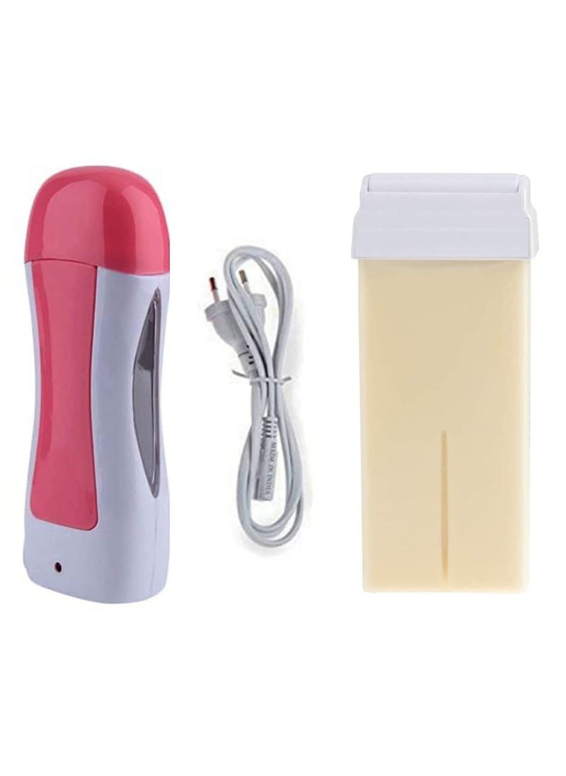 Generic Fashion Look Roll-On Wax Warmer Hair Removal Kit – Electric Wax Heater Machine with Refill Cartridge | Easy & Mess-Free Waxing System for Smooth Skin at Home or Salon Use  - Image 1