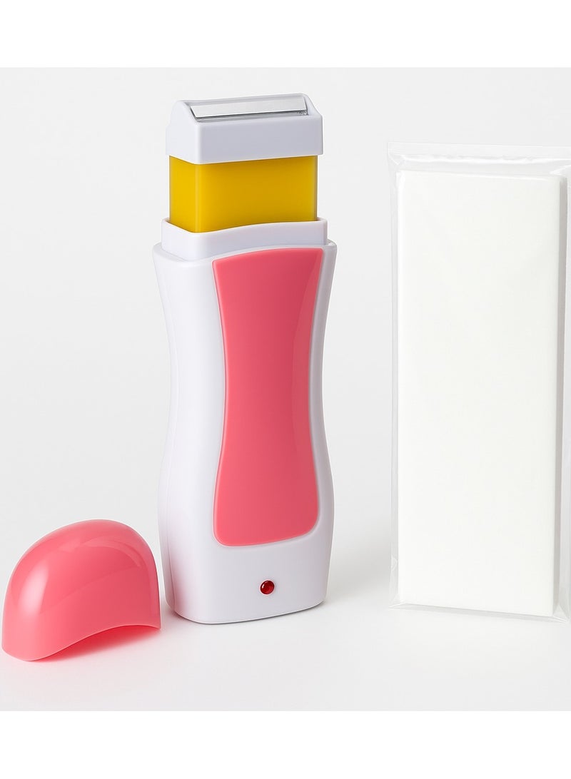 3 in 1 Roll-On Wax Warmer Hair Removal Kit – Electric Wax Heater Machine with Refillable Cartridge & Wax Strips | Easy & Mess-Free Waxing System for Smooth Skin at Home or Salon Use - Image 3