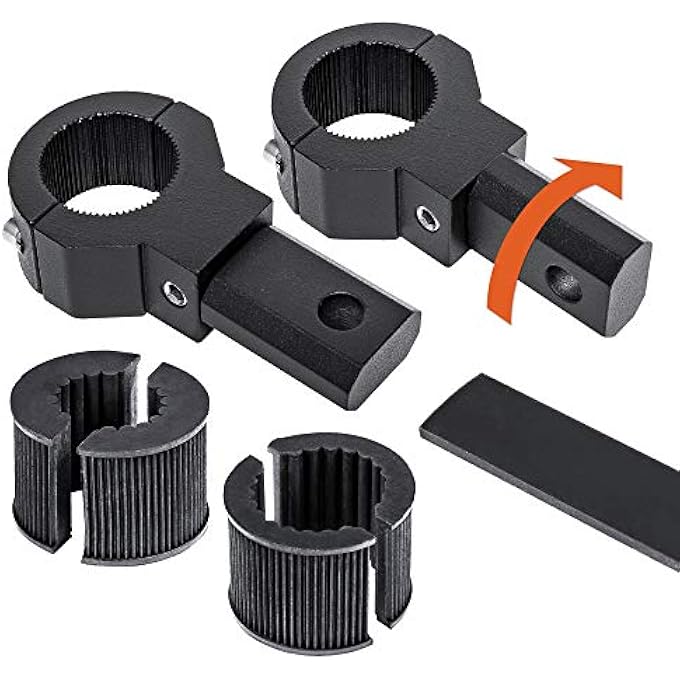 LAMPHUS OffRoad Atv Utv Light Bar Mounts Mounting Bracket Mini Bar Clamp Kits 0751125 Inch 360Degree 2 Stud Sizes Aluminium 2 Unit Bull Bar Roll Bar Clamp Roll Cage Clamps Mount - Image 2