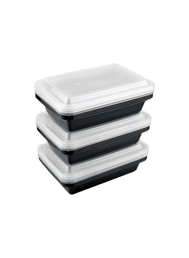 packwell حزمة حاويات قاعدة سوداء Re32 وغطاء 15 قطعة - Image 2