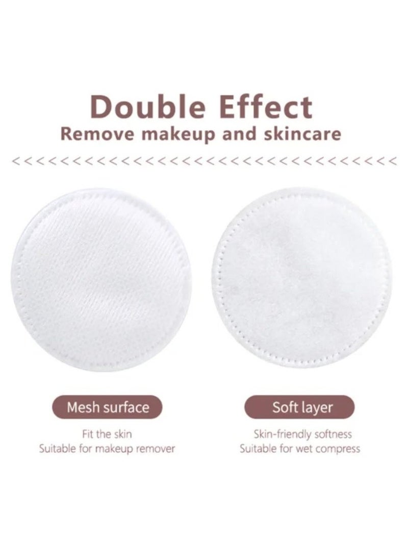 Round cotton pads for removing makeup, suitable for all skin types, very soft on your skin, lint-free, soft multi-layered makeup removal pads, for removing nail polish, 80 pieces. - Image 3