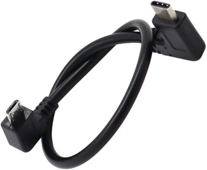 klarakoType C Cable to Micro USB OTG Cable Nylon Braised Right Angle Compatibel with DJI Mavic Pro and Spark Controller - Image 1