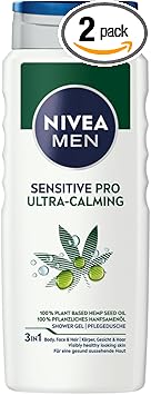 NIVEA Shower Gel 500 ml Men Sensitive Pro UltraCalming Pack of 2 - Image 1