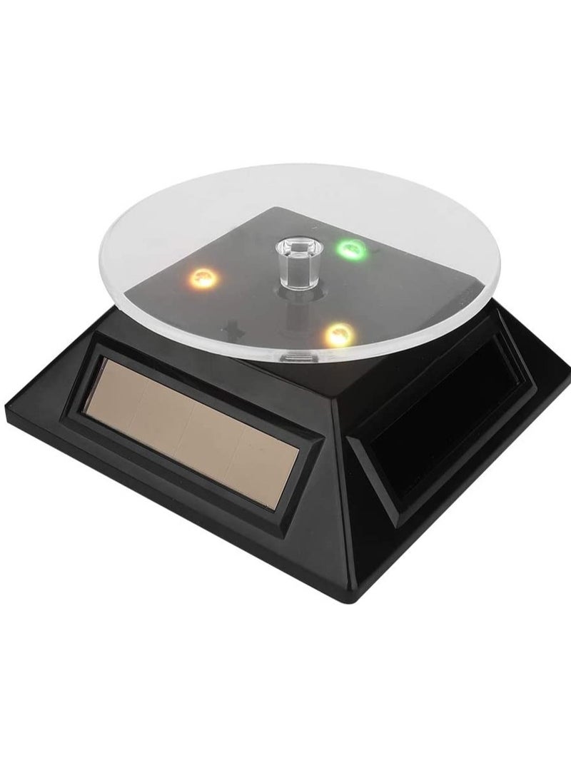 Rotating Solar Powered LED Jewelry Display Stand,for Displaying Jewelry, Phone, Watch, and Makeup Products. - Image 1