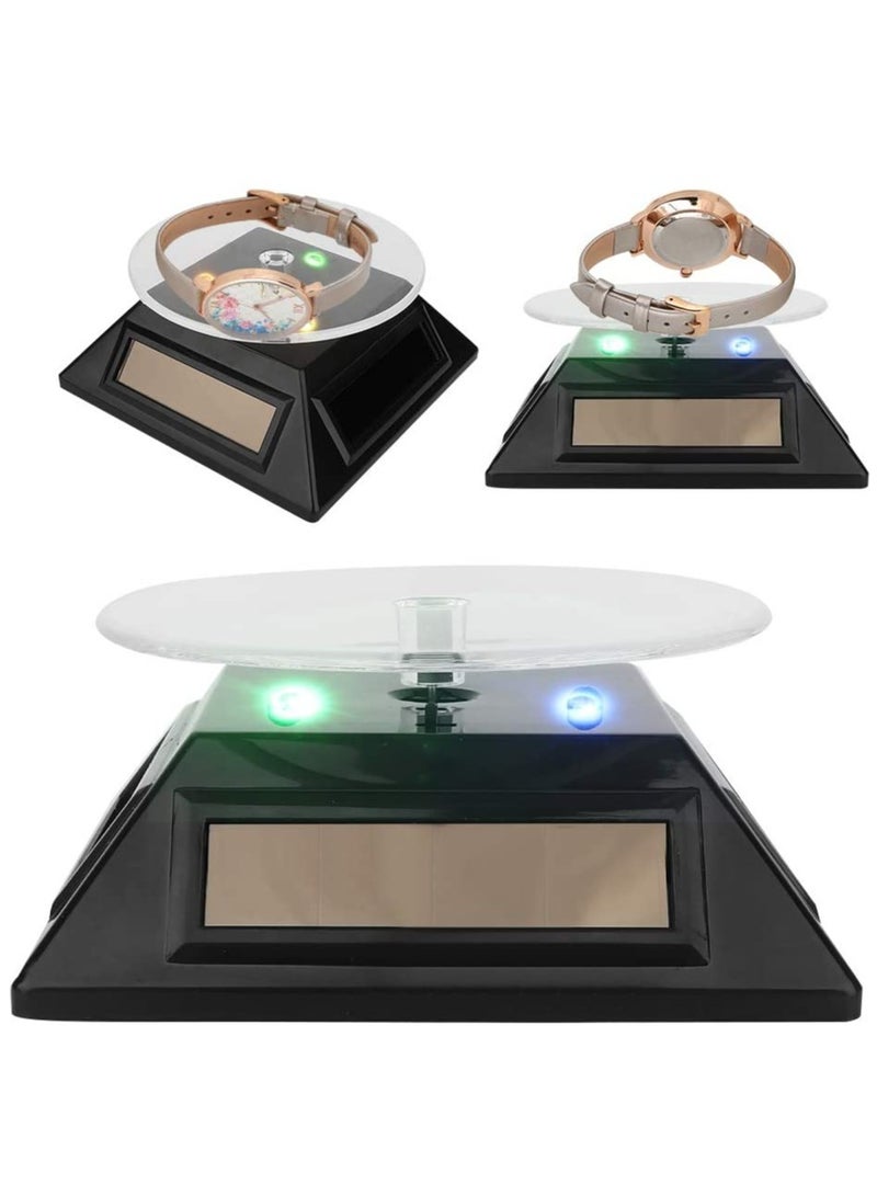 Rotating Solar Powered LED Jewelry Display Stand,for Displaying Jewelry, Phone, Watch, and Makeup Products. - Image 5