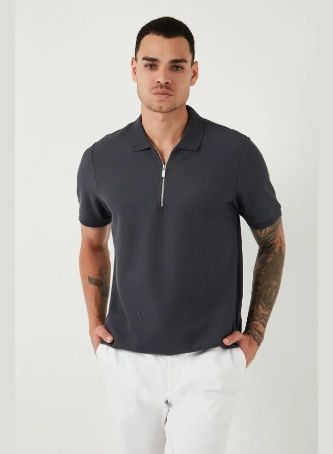 Buratti Buratti Cotton Regular Fit Half Zipper 3-Pack Polo Collar T-Shirt Men's Polo Collar T-Shirt 5902434S3