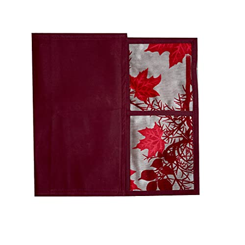 KANUSHI Industries® Microwave/Oven Top Cover with 4 Utility Pockets (VAR1-MICRO-MAROON-SHUB-01) - Image 4