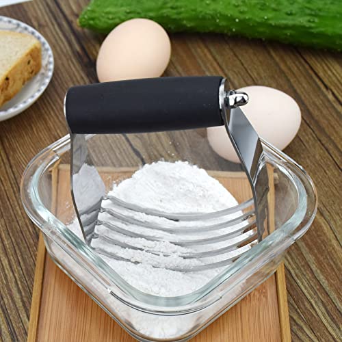 Theophorus Dough Blender Heavy Duty Pastry Cutter Stainless Steel Butter Cutter Professional Baking Tool For Mixing Flour Butter (Black) - Image 5