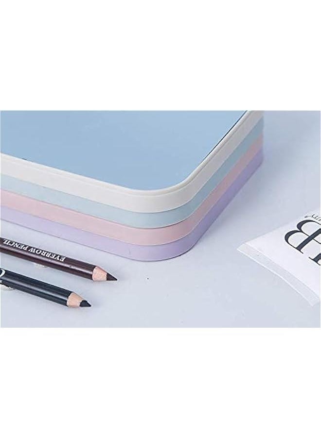 Generic HD Makeup Mirror Desktop Simple Dressing Mirror Square Princess Mirror Simple Folding Makeup Mirror 1PCS (Light Purple)  - Image 3
