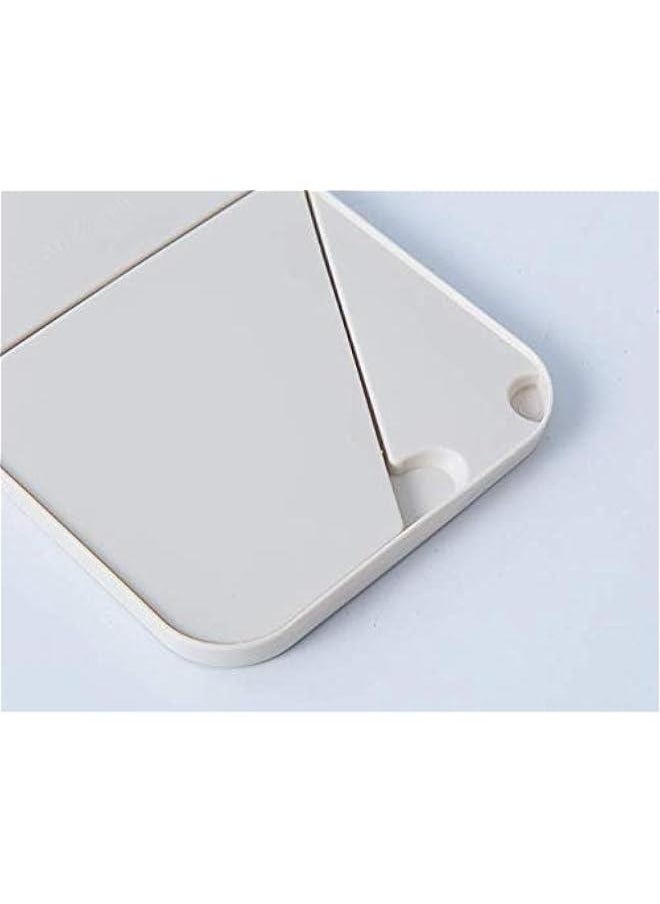 Generic HD Makeup Mirror Desktop Simple Dressing Mirror Square Princess Mirror Simple Folding Makeup Mirror 1PCS (Light Purple)  - Image 4