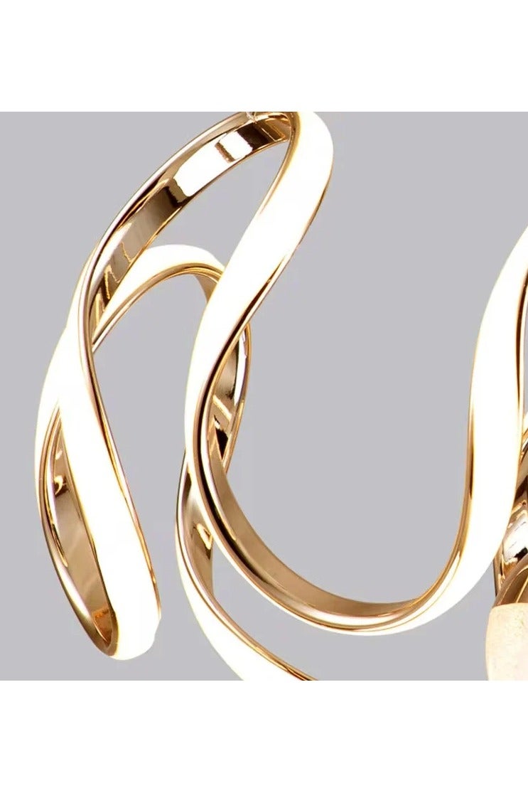 NERFA Modern wavy gold LED chandelier, 3 colors, 50cm - Image 3