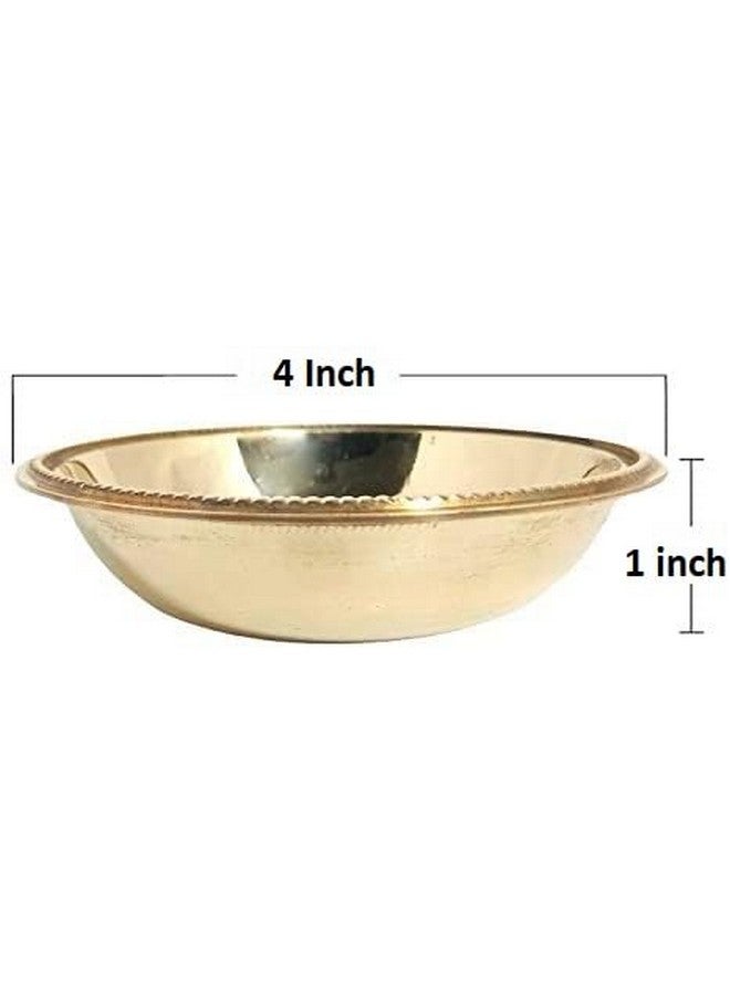Mkd2 Rise Pure Brass Serving Bowl - 100 ml, 1 Piece (Gold,Plain) for Kitchen, Dinnerware, Tableware, Pooja, Puja Room - Image 4