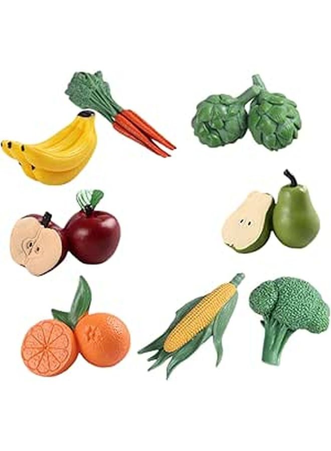 8Pcs Realistic Mini Fake Fruit Vegetable Figurines For Bonsai Home Decor - Image 1