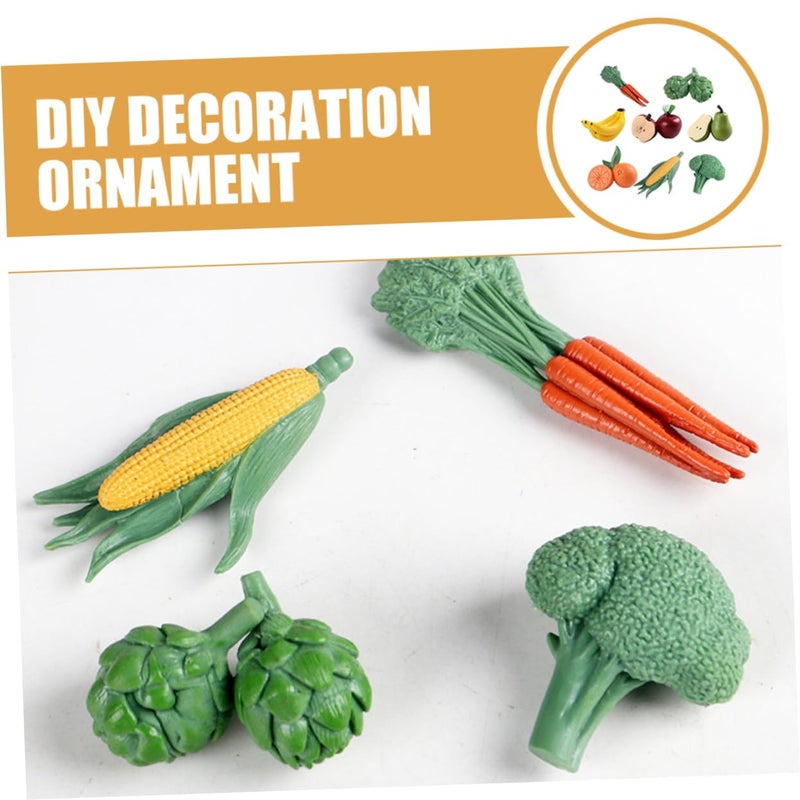 8Pcs Realistic Mini Fake Fruit Vegetable Figurines For Bonsai Home Decor - Image 4