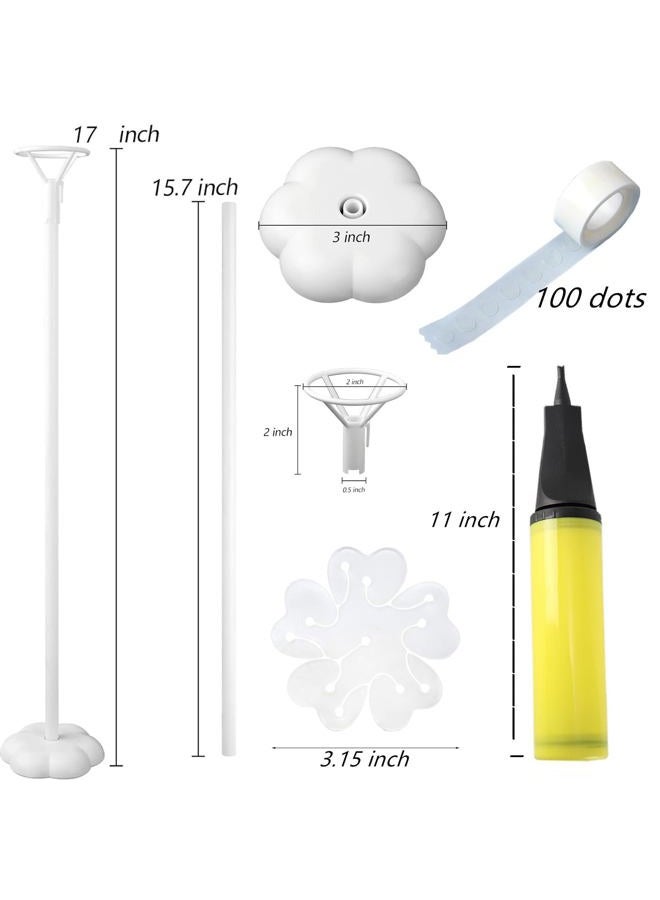 Efay Balloon Stand Kit , 12 pack Balloon Stick Holder with Base for Table Top Centerpiece Party Decoration, Reusable Balloon Column Stand Suit for Happy Birthday / Baby Shower / Wedding Parties - Image 2