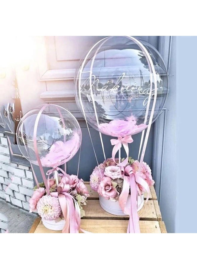 Efay Balloon Stand Kit , 12 pack Balloon Stick Holder with Base for Table Top Centerpiece Party Decoration, Reusable Balloon Column Stand Suit for Happy Birthday / Baby Shower / Wedding Parties - Image 5